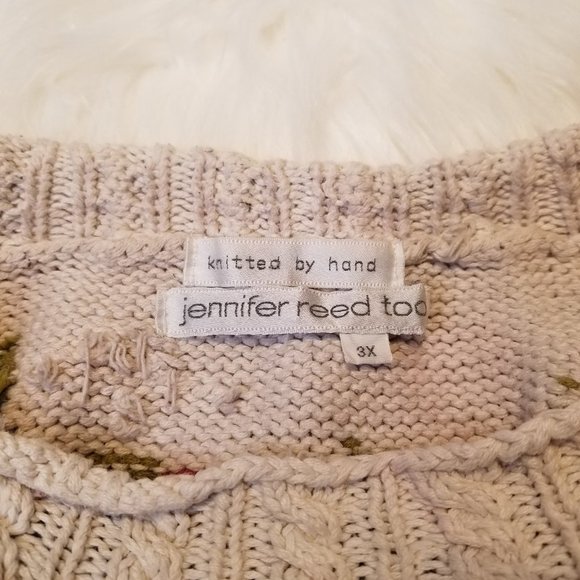 Jennifer Reed VTG Hand Knit Cottagecore Sweater - Picture 4 of 4